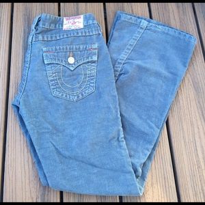 True Religion Blue Corduroys 28